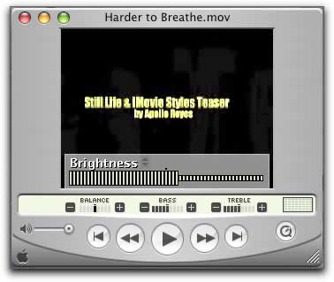 Quicktime Brightness