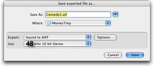 Export AIFF